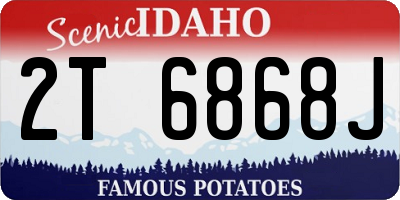 ID license plate 2T6868J