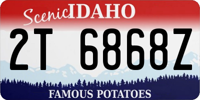 ID license plate 2T6868Z