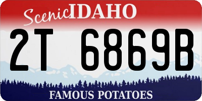 ID license plate 2T6869B