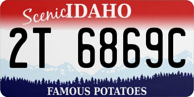 ID license plate 2T6869C