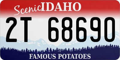 ID license plate 2T6869O