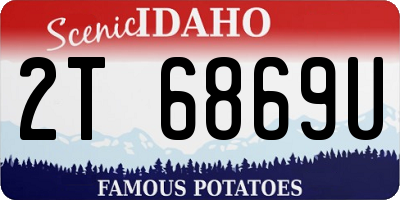 ID license plate 2T6869U