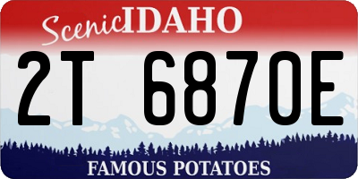 ID license plate 2T6870E