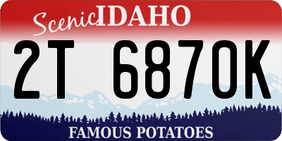 ID license plate 2T6870K