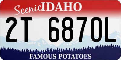 ID license plate 2T6870L