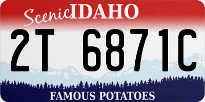 ID license plate 2T6871C