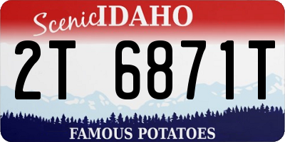 ID license plate 2T6871T