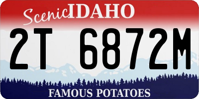 ID license plate 2T6872M