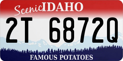ID license plate 2T6872Q
