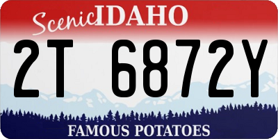 ID license plate 2T6872Y
