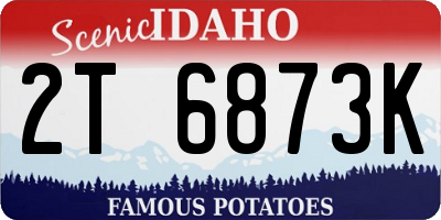 ID license plate 2T6873K