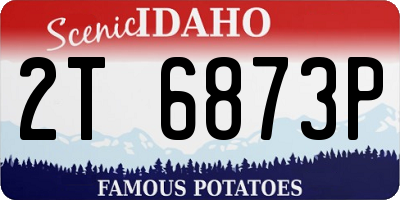 ID license plate 2T6873P