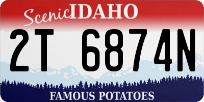ID license plate 2T6874N