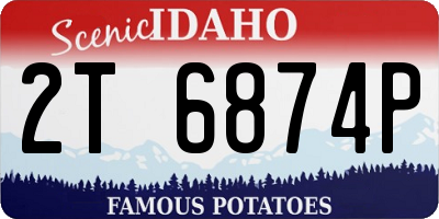 ID license plate 2T6874P