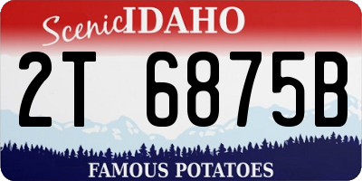 ID license plate 2T6875B