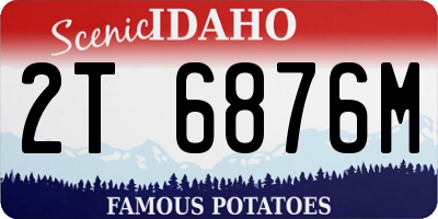 ID license plate 2T6876M