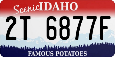 ID license plate 2T6877F