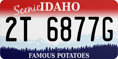 ID license plate 2T6877G