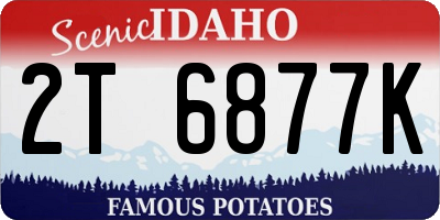 ID license plate 2T6877K
