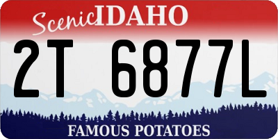ID license plate 2T6877L