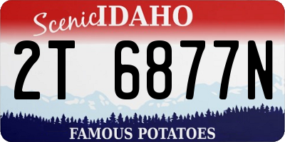 ID license plate 2T6877N