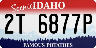 ID license plate 2T6877P