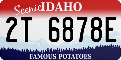 ID license plate 2T6878E