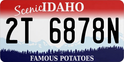 ID license plate 2T6878N