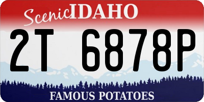 ID license plate 2T6878P