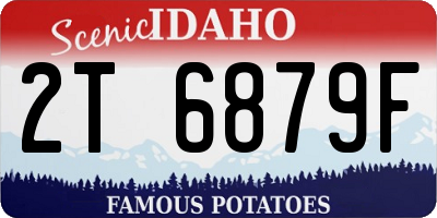 ID license plate 2T6879F