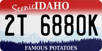 ID license plate 2T6880K