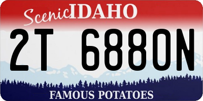 ID license plate 2T6880N