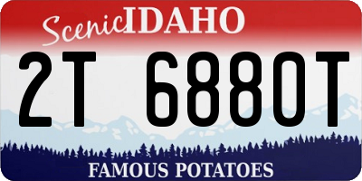ID license plate 2T6880T