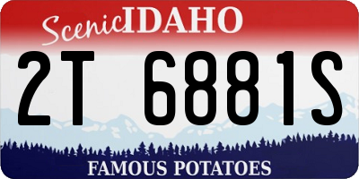ID license plate 2T6881S