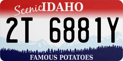 ID license plate 2T6881Y