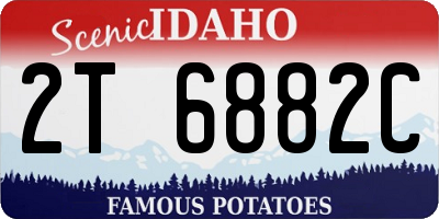 ID license plate 2T6882C