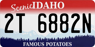 ID license plate 2T6882N