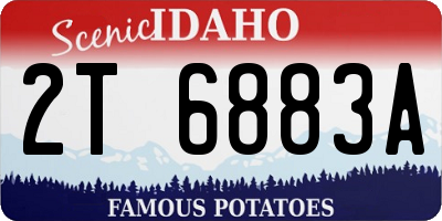 ID license plate 2T6883A
