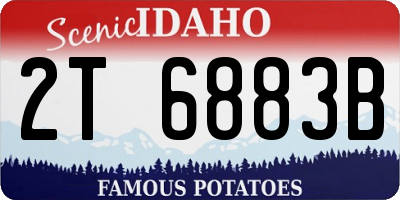 ID license plate 2T6883B