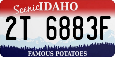 ID license plate 2T6883F