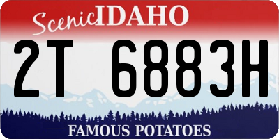 ID license plate 2T6883H