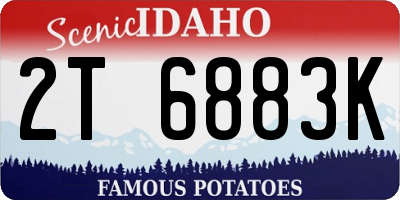 ID license plate 2T6883K