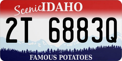 ID license plate 2T6883Q