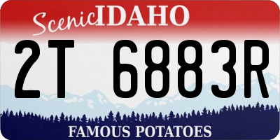 ID license plate 2T6883R