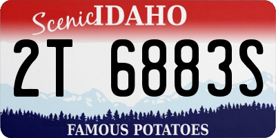 ID license plate 2T6883S