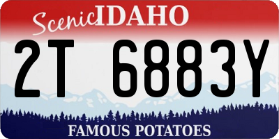 ID license plate 2T6883Y