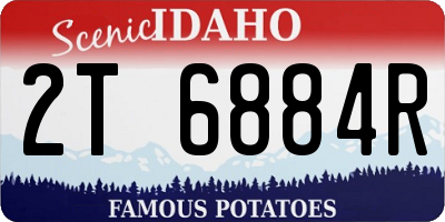 ID license plate 2T6884R