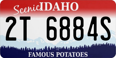 ID license plate 2T6884S