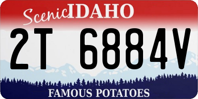 ID license plate 2T6884V