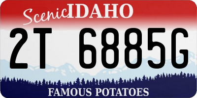 ID license plate 2T6885G